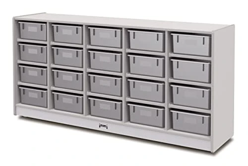 Jonti-Craft Rainbow Accents 4020JCWW000 20 Tub Mobile Storage - Without Tubs - Gray 3 Jonti-Craft Rainbow Accents 4020JCWW000 20 Tub Mobile Storage - Without Tubs - Gray - Image 3