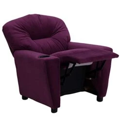BizChair Purple Microfiber Kids Recliner With Cup Holder 21 BizChair Purple Microfiber Kids Recliner With Cup Holder -Best Furniture Store 412e48FhV1L