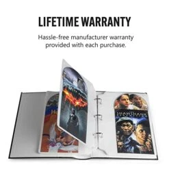 Bellagio-Italia Insert Sheets For CD/DVD Storage Binder - Holds DVDs, CDs, Blu-Rays & Video Games - Acid-Free Binder Organizer Sheets - 1 Pack (8 Sheets) -Best Furniture Store 412olAJgrjL