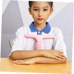 STOBOK Writing Corrector Kids Work Desk Kids Tools Adjustable Chair Sitting Gesture Correcting Rack Desk Sitting Posture Correct Device Reading Posture Helper Abs Pink Desk Sitting Rack -Best Furniture Store 412yTui3s5L