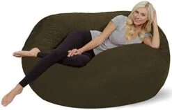 Chill Sack - Bean Bag Lounger, 5-Feet, Charcoal -Best Furniture Store 4135RFRHMxL. AC