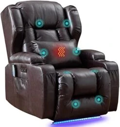 SAMERY Electric Power Recline Chair Loveseat RV Sofa With Console + Single Massage Recliner Chairs, Double Recliner 2-Seater RV Couch Home Theater Seating With USB Charging/Lighting/Cup Holders 18 SAMERY Electric Power Recline Chair Loveseat RV Sofa With Console + Single Massage Recliner Chairs, Double Recliner 2-Seater RV Couch Home Theater Seating With USB Charging/Lighting/Cup Holders -Best Furniture Store 41366zEZuRL. AC