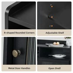 YUSING Buffet Cabinet With Storage, Sideboard Cabinet With Moru Tempered Glass Door, Coffee Bar Cabinet, Coffee Station, Accent Cabinet With Wine Rack For For Kitchen, Living Room, Entryway 8 YUSING Buffet Cabinet With Storage, Sideboard Cabinet With Moru Tempered Glass Door, Coffee Bar Cabinet, Coffee Station, Accent Cabinet With Wine Rack For For Kitchen, Living Room, Entryway -Best Furniture Store 413BzSte26L