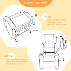 JC Home 70217-2023 Kids Recliner, Choccy -Best Furniture Store 413NnmKfHXL