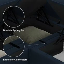 Belffin Modular Velvet Sectional Sofa With Storage Seat Oversized U Shaped Couch With Reversible Chaise Sofa Set With Ottoman Blue -Best Furniture Store 413TDnR8SVL