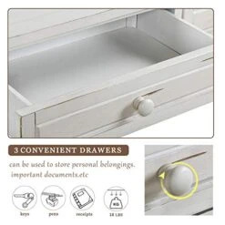 P PURLOVE 64" Long Console Table With 3 Drawers Long Sofa Table With Wide And Extra Thick Tabletop And Bottom Shlef For Entryway Hallway -Best Furniture Store 413j7GbdbXL