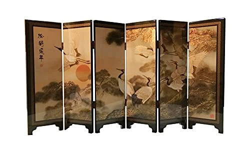 APERFECT Decorations For The Home, 6 Panel Divider, Mini Folding Screen, Chinese Lacquerware, Mini Desktop Folding Screen, Feng Shui Ornaments, Oriental Gift, Business Gift 1 APERFECT Decorations For The Home, 6 Panel Divider, Mini Folding Screen, Chinese Lacquerware, Mini Desktop Folding Screen, Feng Shui Ornaments, Oriental Gift, Business Gift