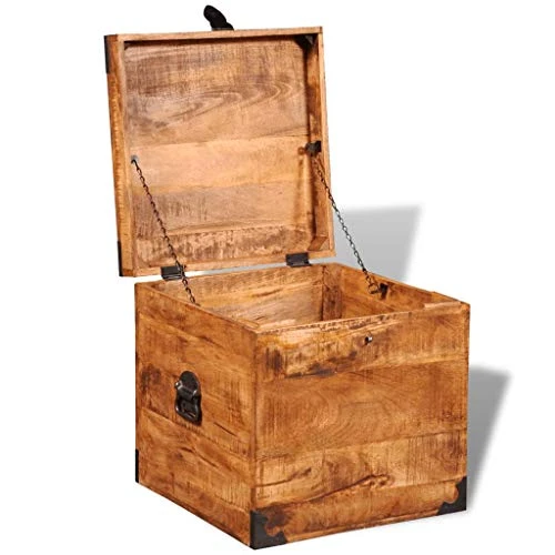 Storage Chest Cubic Rough Mango Wood G, Weight - 35.6 Lbs 6 Storage Chest Cubic Rough Mango Wood G, Weight - 35.6 Lbs - Image 6
