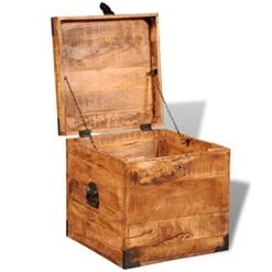 Age Chest Cubic Rough Mango Wood 16.15kg/35.53ib Storage Chests -Best Furniture Store 414D8C6iwlL