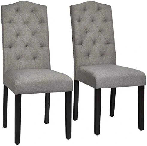Giantex Parsons Chairs, Set Of 2 Uphostered Kitchen Dining Chairs W/Wood Legs, Padded Seat, Linen Fabric, Nails, Tufted Dining Chairs, Ideal For Dining Room, Kitchen, Living Room 11 Giantex Parsons Chairs, Set Of 2 Uphostered Kitchen Dining Chairs W/Wood Legs, Padded Seat, Linen Fabric, Nails, Tufted Dining Chairs, Ideal For Dining Room, Kitchen, Living Room - Image 11