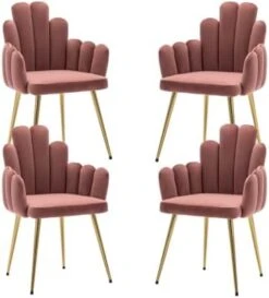 CIMOTA Black Dining Chairs Set Of 2 Velvet Upholstered Comfy Living Room Chairs Modern Finger Shape Back Vanity Chair With Arms For Makeup Room/Bedroom, 2PCS -Best Furniture Store 414VXE3H 1L. AC