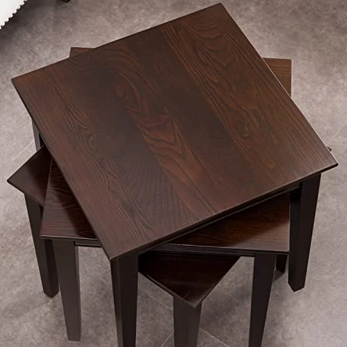 Leick Home Three Set Stacking Tables, Chocolate Oak 2 Leick Home Three Set Stacking Tables, Chocolate Oak - Image 2