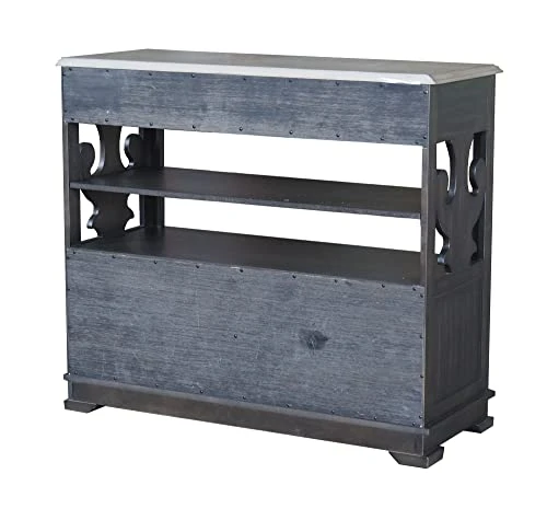 Pilaster Designs Indoor Home Decorative Furniture Frates Buffet Server With Storage Drawers & Shelves, Black & Brown Wood 5 Pilaster Designs Indoor Home Decorative Furniture Frates Buffet Server With Storage Drawers & Shelves, Black & Brown Wood - Image 5