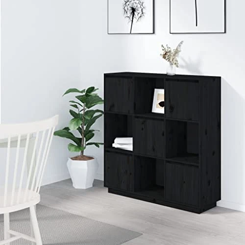 FIRBNUS Highboard Black 43.5"x13.8"x46.1" Kitchen Storage Cabinets Pantry Cabinets Kitchen Pantry Sideboard Cabinet Storage Furniture Wooden Storage Cabinet Tall Cabinet Solid Wood Pine 1 FIRBNUS Highboard Black 43.5"x13.8"x46.1" Kitchen Storage Cabinets Pantry Cabinets Kitchen Pantry Sideboard Cabinet Storage Furniture Wooden Storage Cabinet Tall Cabinet Solid Wood Pine