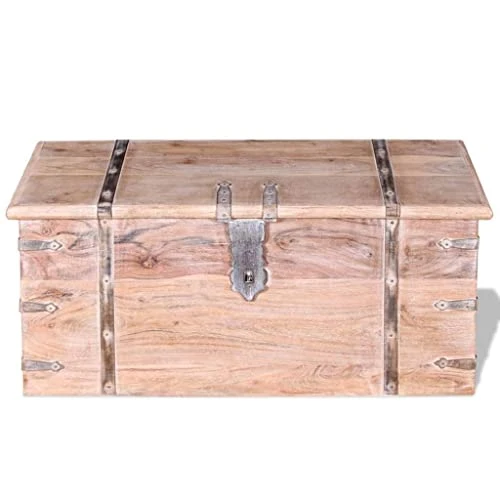 GENERIC 2 Piece Storage Chest Set Acacia Wood Brown Modern Contemporary Includes Hardware 3 GENERIC 2 Piece Storage Chest Set Acacia Wood Brown Modern Contemporary Includes Hardware - Image 3