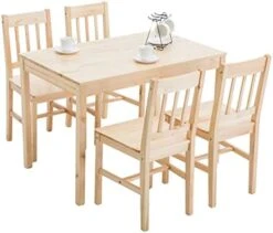 Alohappy Dining Table Set For 4, Pine Wood Kitchen Table Dining Table And Chairs Set 5PCS For 4 Person For Kitchen Dining Room Living Room 13 Alohappy Dining Table Set For 4, Pine Wood Kitchen Table Dining Table And Chairs Set 5PCS For 4 Person For Kitchen Dining Room Living Room -Best Furniture Store 4152WXb5KL. AC