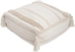 Blue Page Boho Neutral Decorative Square Unstuffed Pouf - Braided Handwoven Casual Ottoman Pouf Cover With Tassels And Cute Soft Tufted Footrest/Cushion For Bedroom Living Room, 18" X18”x16 29 Blue Page Boho Neutral Decorative Square Unstuffed Pouf - Braided Handwoven Casual Ottoman Pouf Cover With Tassels And Cute Soft Tufted Footrest/Cushion For Bedroom Living Room, 18" X18”x16 -Best Furniture Store 415EjXM wWL. AC