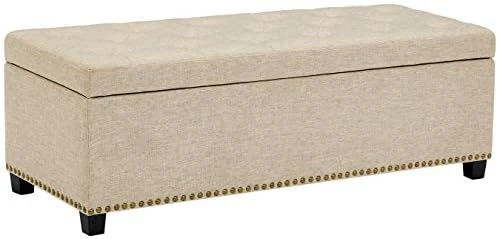 FIRST HILL FHW Thomas Rectangular Storage Ottoman Bench, Large, Stone Grey 9 FIRST HILL FHW Thomas Rectangular Storage Ottoman Bench, Large, Stone Grey - Image 9