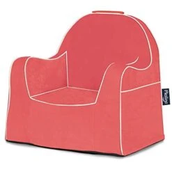P'kolino Little Reader With White Piping, Solid Pink -Best Furniture Store 415kW81BSdL