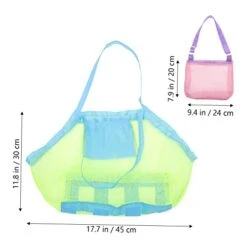 TENDYCOCO 2 Sets Beach Net Bag Kid Toy Baby Beach Bag Tote Beach Bag Baby Tote Bag Tote Bag For Beach Pool Toy Bag Travel Laundry Bag Storage Nylon Boating Travel Beach Toy Beach Toys Bag -Best Furniture Store 415pP9Jr7zL