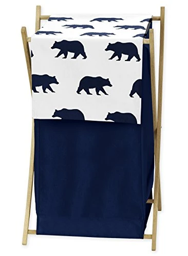 Navy Blue And White Baby Kid Clothes Laundry Hamper For Big Bear Collection By Sweet Jojo Designs 1 Navy Blue And White Baby Kid Clothes Laundry Hamper For Big Bear Collection By Sweet Jojo Designs
