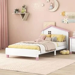Merax Modern Kids House Beds Full Wood Low Bed Frames For Boys,Girls, No Box Spring Need/Easy Assemble(Full,White+Gray) 29 Merax Modern Kids House Beds Full Wood Low Bed Frames For Boys,Girls, No Box Spring Need/Easy Assemble(Full,White+Gray) -Best Furniture Store 415upAr3PvL. AC