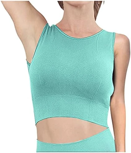 MatureGirl Running Steel No Women's Vest Blouse Back Yoga Bra Top Indoor Cross Ring Outdoor Yoga Bra Adjustable (Blue, L) 4 MatureGirl Running Steel No Women's Vest Blouse Back Yoga Bra Top Indoor Cross Ring Outdoor Yoga Bra Adjustable (Blue, L) - Image 4