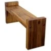 Haussmann® Teak Block Bench 48 X 12 X 19 Inch High KD Oak Oil
