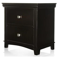 Furniture Of America Brighton Solid Wood 2-Drawer Nightstand In Espresso