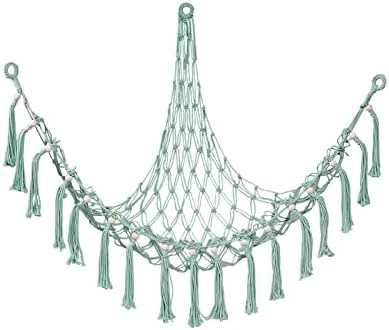 D-GROEE Stuffed Animal Toy Hammock Storage Hammock With Tassel Handmade Cotton Rope Corner Hanging Stuffed Animal Toy Organizer Net Bag Home Decor Purple 5 D-GROEE Stuffed Animal Toy Hammock Storage Hammock With Tassel Handmade Cotton Rope Corner Hanging Stuffed Animal Toy Organizer Net Bag Home Decor Purple - Image 5