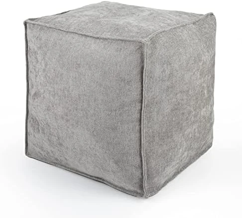 Idee-home Unstuffed Pouf Ottoman Cover, Bean Bag Ottoman Pouf Covers For Living Room Bedroom Floor Storage Pouf Footstools, Square Pouf Cover 4 Idee-home Unstuffed Pouf Ottoman Cover, Bean Bag Ottoman Pouf Covers For Living Room Bedroom Floor Storage Pouf Footstools, Square Pouf Cover - Image 4