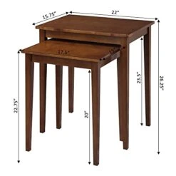 Convenience Concepts American Heritage Nesting End Tables, Espresso -Best Furniture Store 416nsnLOEqL