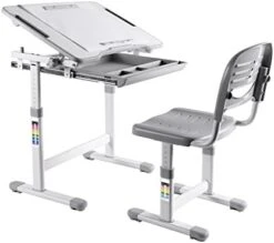 Kids Desk And Chair Set, Functional Children Desk Study Table, Tilted Table Height-Adjustable Desk And Chair Combination With LED Light, Storage Drawers For Boys And Girls, Blue 16 Kids Desk And Chair Set, Functional Children Desk Study Table, Tilted Table Height-Adjustable Desk And Chair Combination With LED Light, Storage Drawers For Boys And Girls, Blue -Best Furniture Store 416uxns5umL. AC