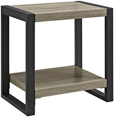 Walker Edison Industrial Wood End Side Accent Table Living Room Entryway Kitchen Dining Room Console Living Room, 24 Inch, Charcoal 5 Walker Edison Industrial Wood End Side Accent Table Living Room Entryway Kitchen Dining Room Console Living Room, 24 Inch, Charcoal - Image 5