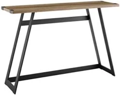 Walker Edison Anastiasia Urban Industrial Metal Wrap Entry Table, 46 Inch, Dark Walnut -Best Furniture Store 417UG8hX17L. AC