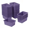 ECR4Kids Scoop Front Storage Bin, Multipurpose Organization, Purple, 30-Piece
