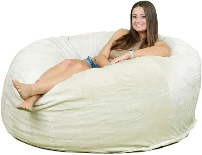 ULTIMATE SACK 5000 (5 Ft.) Bean Bag Chair: Giant Foam-Filled Furniture - Machine Washable Covers, Durable Inner Liner, 100% Virgin Foam. Comfy Bean Bag Chair. (Pink, Fur) 15 ULTIMATE SACK 5000 (5 Ft.) Bean Bag Chair: Giant Foam-Filled Furniture - Machine Washable Covers, Durable Inner Liner, 100% Virgin Foam. Comfy Bean Bag Chair. (Pink, Fur) - Image 15