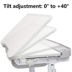METTE Lightweight Kids Desk And Chair Sets, Height Adjustable Children Writing Table, Built-in Drawer Storage, Kids Study Table With Tilted Desktop, For Boys & Girls,Gray 9 METTE Lightweight Kids Desk And Chair Sets, Height Adjustable Children Writing Table, Built-in Drawer Storage, Kids Study Table With Tilted Desktop, For Boys & Girls,Gray -Best Furniture Store 417pqfWlAKL
