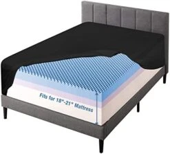 Queen Fitted Sheet Only,21 Inch Extra Deep Pocket White Bottom Bed Sheet, Soft Breathable,Stay In Place,for Pillow Top Mattress Thick Mattress -Best Furniture Store 417zP3Wk07L. AC 1