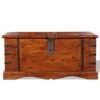 Brown Storage Chest Solid Wood Lockable Storage Cabinet Home Organizer Wooden Storage Box For Hallway,Entryway,Bedroom Home 35.4"x15.7"x15.7"