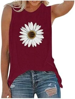 Xiart Women Tank Tops Bee Print Cute Round Neck Vest Tshirt Loose Casual Summer Camisole Tunic Tee Sleeveless Workout Blouse -Best Furniture Store 418fSIXfsUL. AC