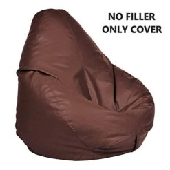 Ample Decor Leather Bean Bag Cover (No Filling), Plush Toys Storage Soft Leatherette, Water Resistant, Durable Construction Sturdy Zipper, Ideal For Teenagers, Adults – Tan Brown -Best Furniture Store 418kTiYD20L