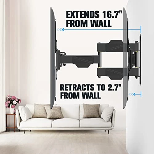 Mounting Dream TV Wall Mount For Most 26-55" TVs, TV Mount Full Motion With Swivel Articulating Arm, Perfect Center Design Wall Mount TV Bracket, Up To VESA 400x400mm And 77 Lbs Loading MD2418-MX 1 Mounting Dream TV Wall Mount For Most 26-55" TVs, TV Mount Full Motion With Swivel Articulating Arm, Perfect Center Design Wall Mount TV Bracket, Up To VESA 400x400mm And 77 Lbs Loading MD2418-MX