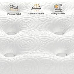 Queen Mattresses, Vesgantti 10 Inch Hybrid Queen Size Mattress In A Box, Pillow Top Queen Bed Mattress, Gel Memory Foam And Pocket Coils Innerspring Mattresses, Pressure Relief, Medium Firm Plush Feel -Best Furniture Store 418xBLg6sQL
