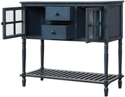 42" Wide Console Table Sideboard Buffet Server With 2 Doors And Bottom Shelf, Sideboard Storage Cabinet For Living Room (White) 17 42" Wide Console Table Sideboard Buffet Server With 2 Doors And Bottom Shelf, Sideboard Storage Cabinet For Living Room (White) -Best Furniture Store 418yW5nizIL. AC
