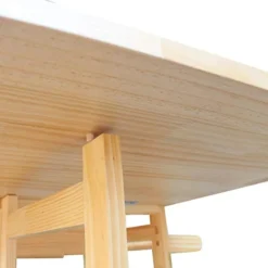 ANTSKU 3Pcs Drop Leaf Table, Rolling Kitchen Tables For Small Spaces, Space Saving Dining Table Set For 2, Natural -Best Furniture Store 4193YFa2O3L