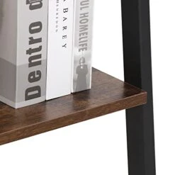 Nouva 4 Tier Ladder Shelf, Industrial Bookshelf Free Standing Steel Frame Open Display Rack Shelf Wooden Shelf For Living Room Bedroom Kitchen Home Office Bathroom Garage, Rustic Brown 13 Nouva 4 Tier Ladder Shelf, Industrial Bookshelf Free Standing Steel Frame Open Display Rack Shelf Wooden Shelf For Living Room Bedroom Kitchen Home Office Bathroom Garage, Rustic Brown -Best Furniture Store 4193fR7Zu5L