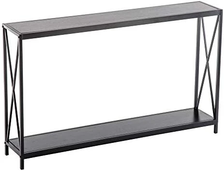 SoSo-BanTian1989 Brown Finish Metal Frame 2-Tier Console Table, Entryway Hallway Sofa Side Furniture 6 SoSo-BanTian1989 Brown Finish Metal Frame 2-Tier Console Table, Entryway Hallway Sofa Side Furniture - Image 6