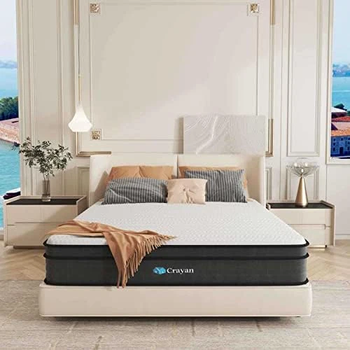 Queen Mattress, Memory Foam Mattress Queen Size, 10 Inch Hybrid Mattress In A Box With Individual Pocket Spring For Motion Isolation & Silent Sleep, CertiPUR-US, 100 Nights Trial 5 Queen Mattress, Memory Foam Mattress Queen Size, 10 Inch Hybrid Mattress In A Box With Individual Pocket Spring For Motion Isolation & Silent Sleep, CertiPUR-US, 100 Nights Trial - Image 5