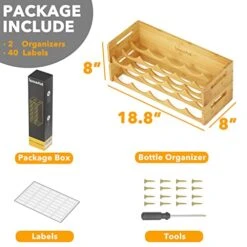 SpaceAid Bamboo Water Bottle Organizer With Labels, Kitchen Pantry Water Bottle Storage Rack For Cabinets, Home Cup And Wine Bottle Holder Shelf Organizers, 2 Pack 5-Slot, Hold 10 Bottles 12 SpaceAid Bamboo Water Bottle Organizer With Labels, Kitchen Pantry Water Bottle Storage Rack For Cabinets, Home Cup And Wine Bottle Holder Shelf Organizers, 2 Pack 5-Slot, Hold 10 Bottles -Best Furniture Store 419VitmRbsL